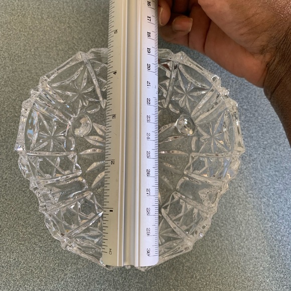 VINTAGE•crystal 3 footed tray• makeup •vanity - Picture 6 of 7